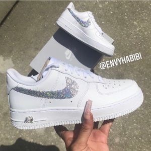custom glitter nike air force ones